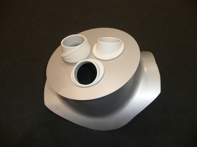 Weitwurfdüse mit Sattelstutzen